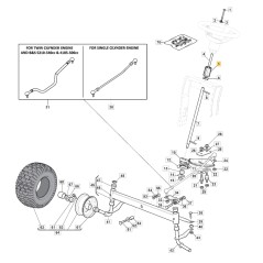 Lenkradstütze ORIGINAL STIGA Rasentraktor 1330m - 1538m 325785318/0