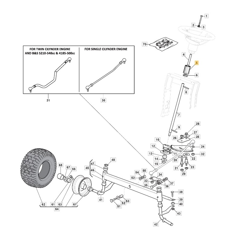 Support de volant ORIGINAL STIGA tracteur de pelouse 1330m - 1538m 325785318/0