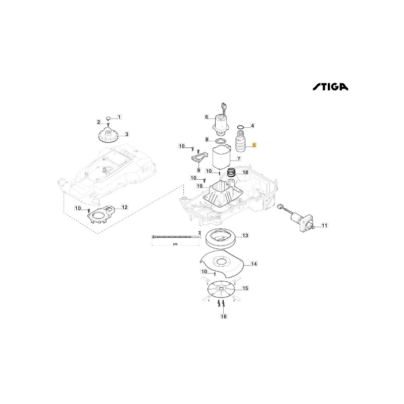 ORIGINAL STIGA robot tondeuse vis de réglage lame g300 322784956/1