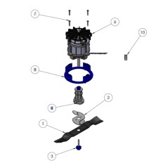 ORIGINAL GRIN Rasenmähermotor EM37 Messernabe PRT-0253