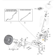 Goupille de secteur de direction ORIGINAL STIGA tracteur de pelouse 1330M 125510173/0 | Newgardenstore.eu