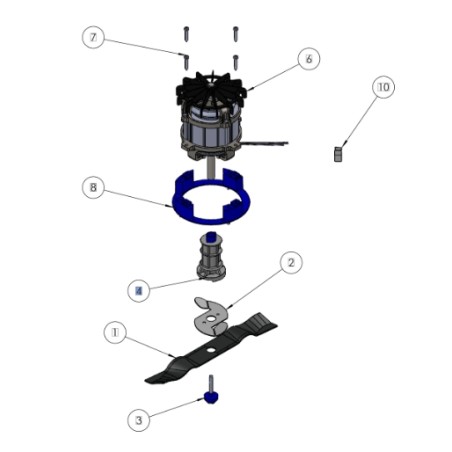 ORIGINAL GRIN cortacésped modelo em37 kit bloqueo motor ASM-0133