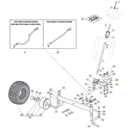 Steering sector ORIGINAL STIGA lawn tractor 1330m - 1538h 325735519/0 | Newgardenstore.eu