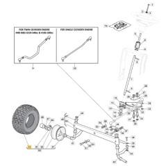 Reifen 15 x 6 ORIGINAL STIGA Rasentraktor 1330m 1538h 125590019/0 | Newgardenstore.eu