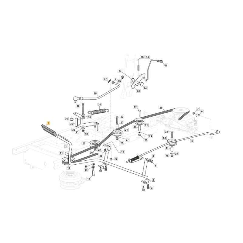 Tapa pedal de freno ORIGINAL STIGA tractor cortacésped 1330m 325110391/0