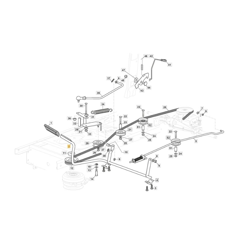 ORIGINAL STIGA Rasentraktor Bremspedal 1330m - 1538m 382500047/2