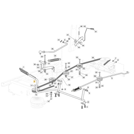 ORIGINAL STIGA Rasentraktor Bremspedal 1330m - 1538m 382500047/2 | Newgardenstore.eu