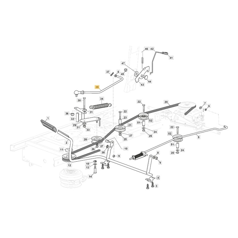 ORIGINAL STIGA Rasentraktor Abziehvorrichtung 1330m - 84mt 382820016/1