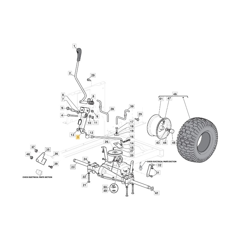 Support de boîte de vitesses ORIGINAL STIGA tracteur tondeuse 1330m - 84mt 382774259/1