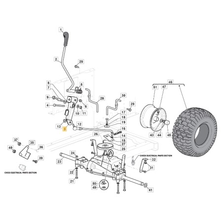 Staffa cambio ORIGINALE STIGA trattorino tagliaerba 1330m - 84mt 382774259/1 | Newgardenstore.eu