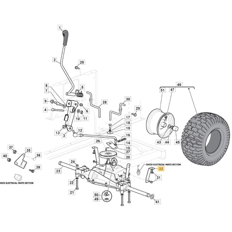 Tracteur de pelouse tondeuse ORIGINAL STIGA 1330m - 84mt - 98b 325785315/0