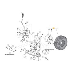 Rad 18" ORIGINAL STIGA Rasentraktor Mäher 1330m - 1530h - 84mt 382680104/0 | Newgardenstore.eu