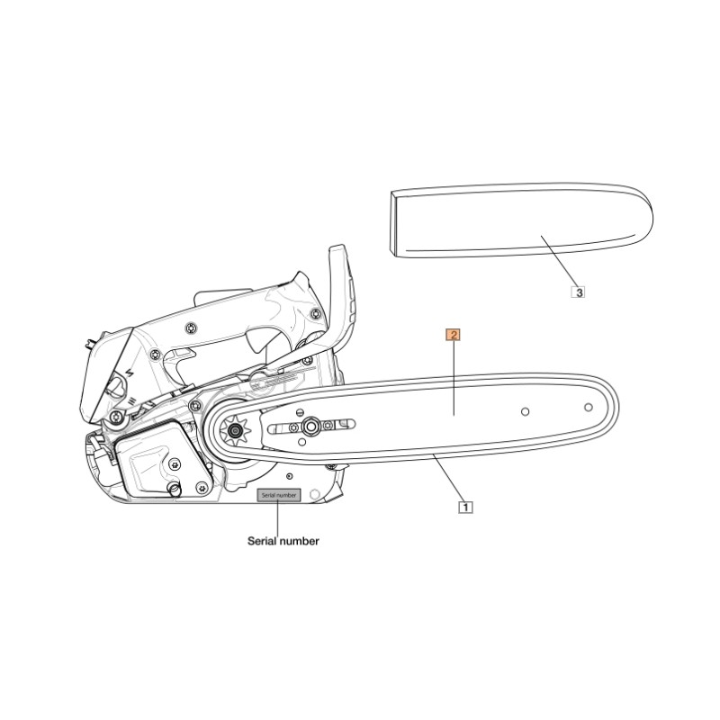 Barra motosega modelli GST250 10 pollici ORIGINALE OLEOMAC 3061026R DT9D