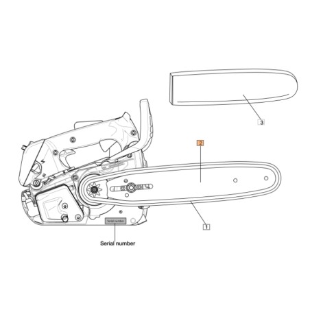 ORIGINAL OLEOMAC 3061026R DT9D GST250 Barra de motosierra de 10 pulgadas | Newgardenstore.eu