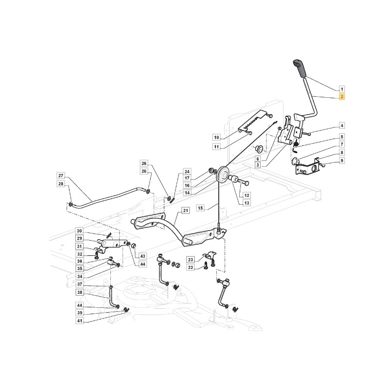 Leva sollevamento piatto ORIGINALE STIGA trattorino tagliaerba 1330m 382318255/0