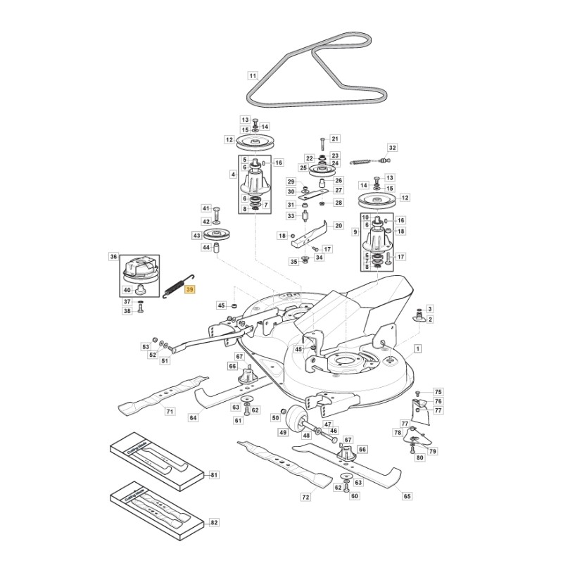 Molla frizione ORIGINALE STIGA trattorino tagliaerba 1330m - 1538h 125430277/1