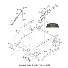 ORIGINAL STIGA 1134-6214-02 soporte delantero derecho tractor cortacésped | Newgardenstore.eu