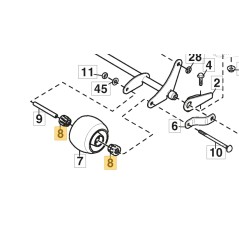 Douille de roue ORIGINAL STIGA tracteur tondeuse 1134-4319-01