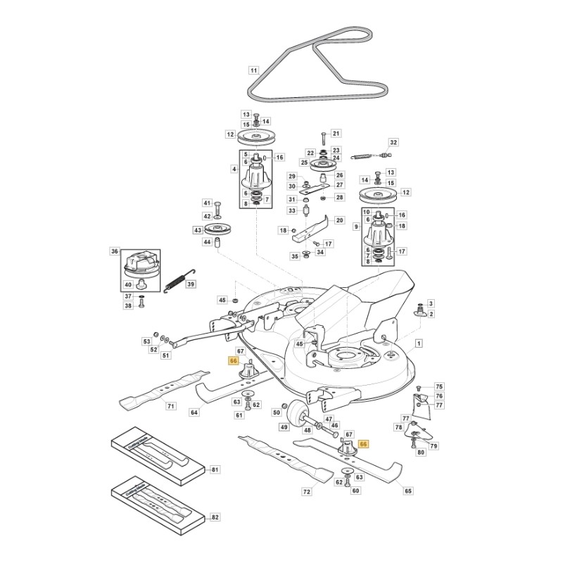 ORIGINAL STIGA Rasentraktor Mäher 1228h - 1330m 1134-9159-01