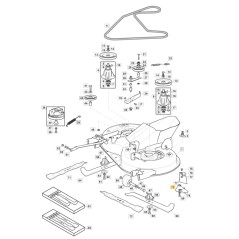 Soporte deflector de hierba ORIGINAL STIGA tractor de césped 1330m 325785418/0 | Newgardenstore.eu