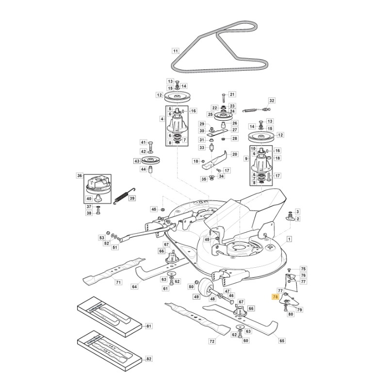 Support déflecteur d'herbe ORIGINAL STIGA tracteur de pelouse 1330m 325785418/0