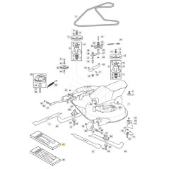 Kit 2 lame alettate 84cm ORIGINALE STIGA trattorino tagliaerba 1330m 1134-9220-01