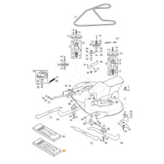 ORIGINAL STIGA tractor cortacésped 1330m cuchillas trituradoras 84 cm 1134-9221-01