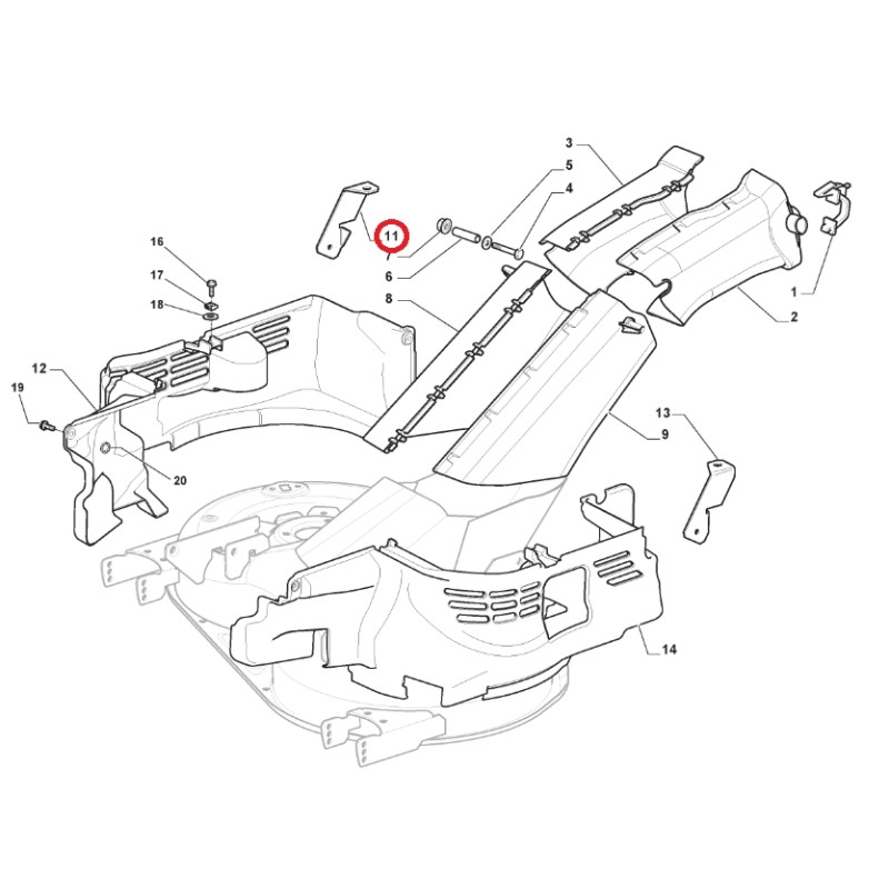 Support de fixation du carter arrière droit ORIGINAL STIGA tracteur de pelouse tondeuse 325774527/0