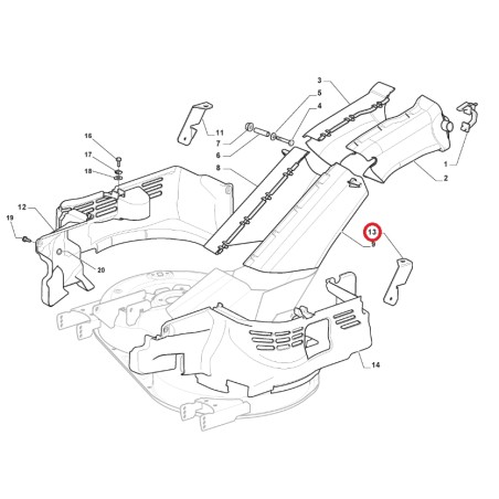 Left rear cover fixing bracket ORIGINAL STIGA lawn tractor mower 325774529/0 | Newgardenstore.eu