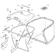 Sac à dos ORIGINAL STIGA tracteur de pelouse 1330m - 84mt 182105942/0 | Newgardenstore.eu