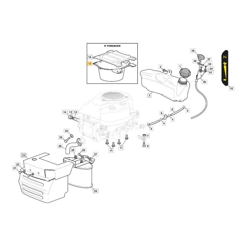 Convogliatore aria lungo ORIGINALE STIGA trattorino tagliaerba 1330m 325108044/1