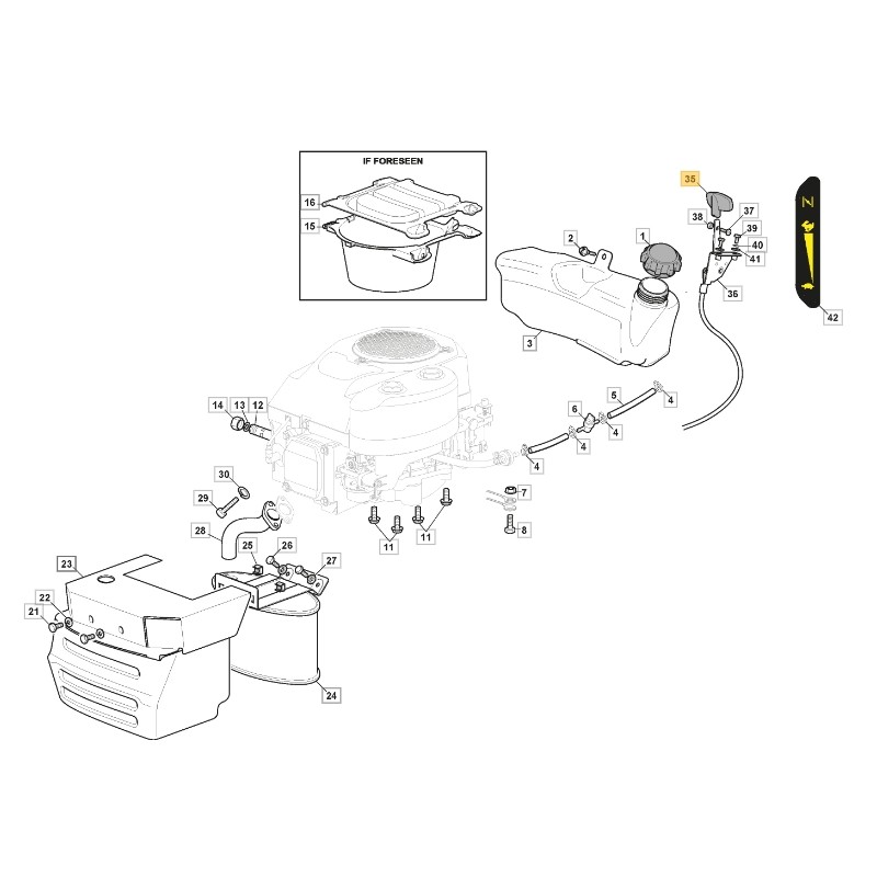 Manopola acceleratore ORIGINALE STIGA trattorino tagliaerba 1330m 325394531/0