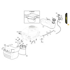 Etiquette d'accélérateur ORIGINAL STIGA tracteur de pelouse tondeuse 1330m 114363697/0 | Newgardenstore.eu