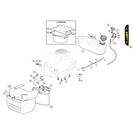 Etiquette d'accélérateur ORIGINAL STIGA tracteur de pelouse tondeuse 1330m 114363697/0 | Newgardenstore.eu