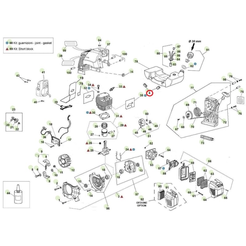 Gommino serbatoio ORIGINALE ACTIVE trivella modelli t143 020083