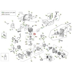 Kit: cilindro pistón ORIGINAL ACTIVE desbrozadora 4,5 sinfín t143 024474 | Newgardenstore.eu
