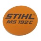 Placa de características cárter motosierra modelos MS192C ORIGINAL STIHL 11379671501