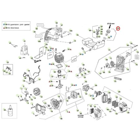 ORIGINAL ACTIVE tapa depósito desbrozadora 4,5 - 5,5 sinfín t143 021806