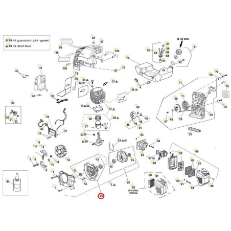 ORIGINAL ACTIVE volante cigüeñal desbrozadora 4.5 - 5.5 t143 023006 | Newgardenstore.eu