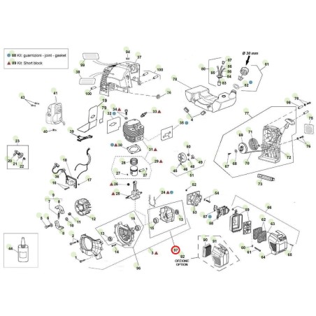 ORIGINAL ACTIVE brushcutter starter cover 4.5 - 5.5 t143 23005 | Newgardenstore.eu