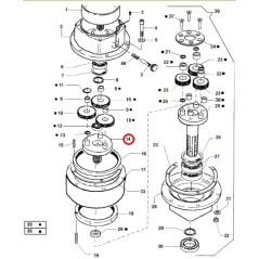 ORIGINAL ACTIVE sinfín t143 modelos t143 023430 soporte satélite primera etapa con pasadores