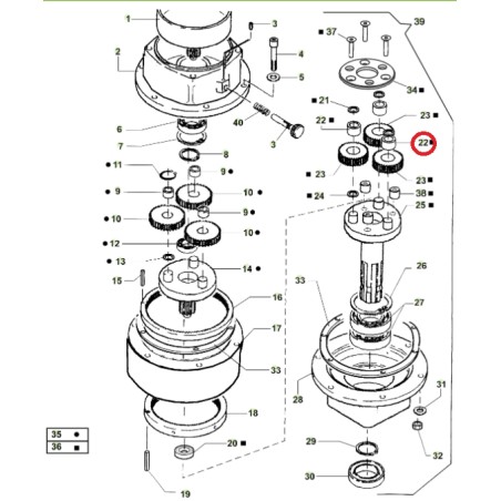 ORIGINAL ACTIVE Nadelbuchse Erdbohrer Modelle t143 - t152 022715 | Newgardenstore.eu