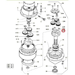 ORIGINAL ACTIVE t143 - t152 Bohrmaschine zweiter Stufenhalter 022765 | Newgardenstore.eu