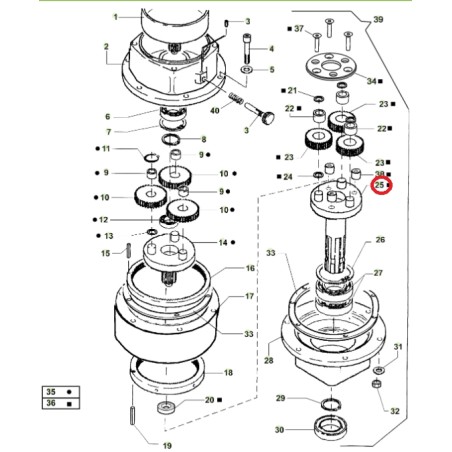 ORIGINAL ACTIVE t143 - t152 Bohrmaschine zweiter Stufenhalter 022765 | Newgardenstore.eu