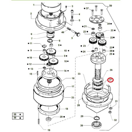 ORIGINAL ACTIVE tiller bearing models t143 - t152 020799 | Newgardenstore.eu
