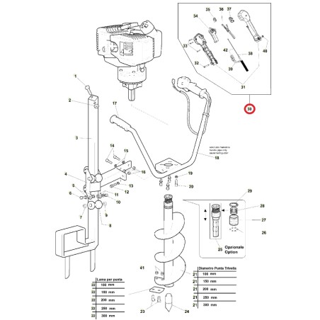 Kit acceleratore Di 22 mm ORIGINALE ACTIVE trivella modelli t143 - t165 022179 | Newgardenstore.eu