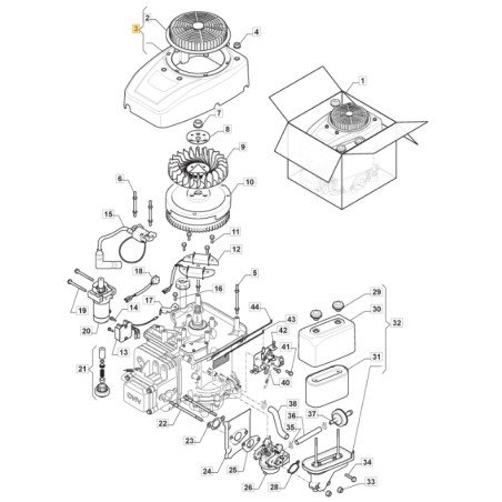 Grille d'admission moteur ORIGINAL STIGA ST 350 tracteur de pelouse 118551392/1 | Newgardenstore.eu