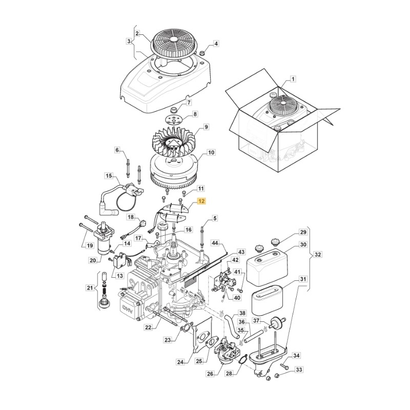 ORIGINAL STIGA Spulenladegerät ST 350 Rasentraktor Motor 118552631/0