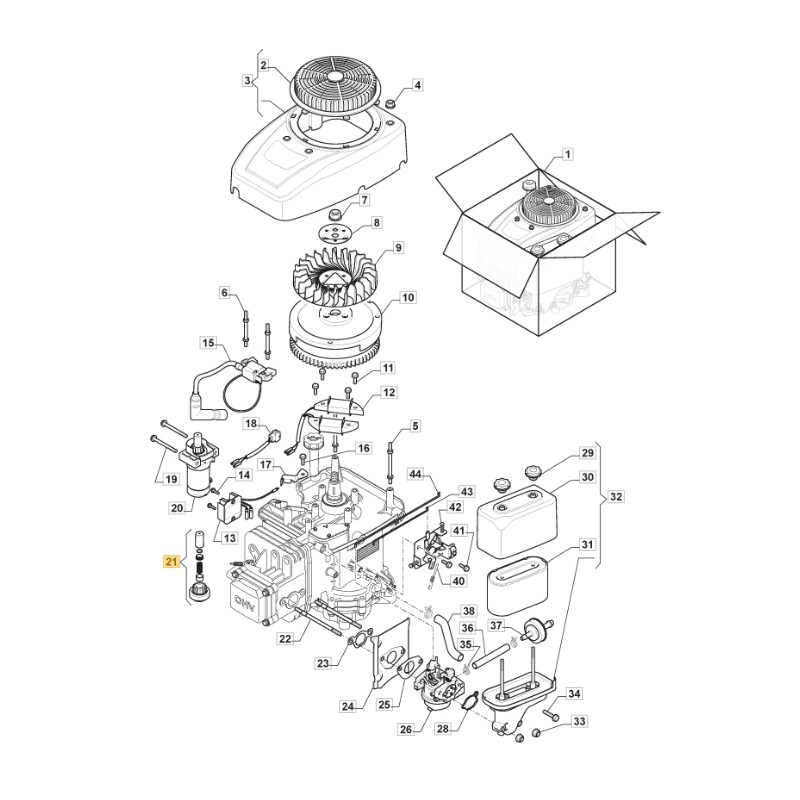 Kit riparazione ingranaggi ORIGINALE STIGA motore ST 350 trattorino 118551426/0