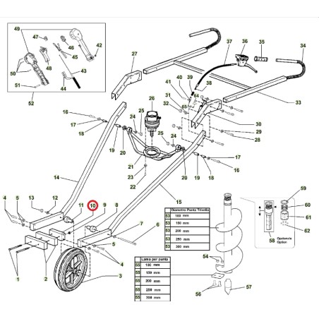 ORIGINAL ACTIVE small frame ballast ORIGINAL auger models t152 020772 | Newgardenstore.eu